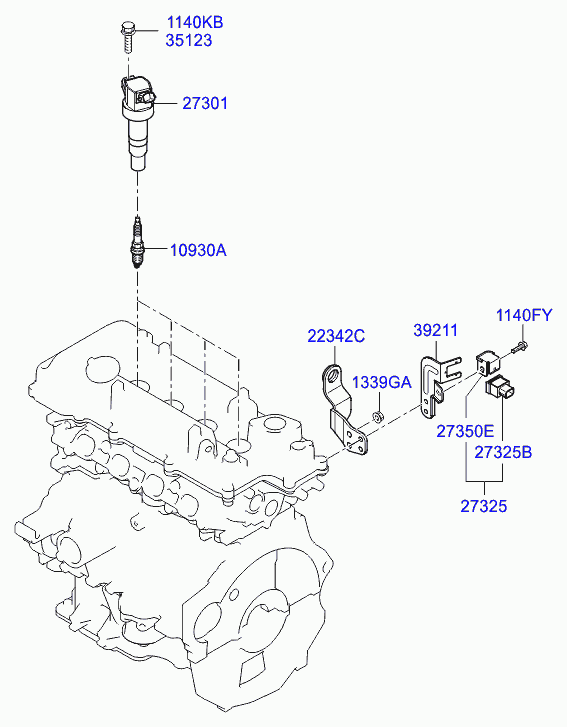 Hyundai 18846 10060 - Sytytystulppa inparts.fi