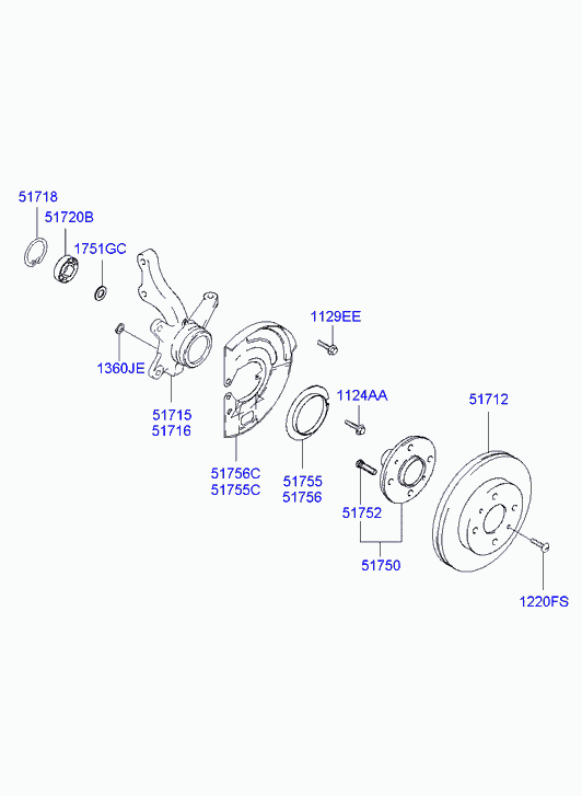 TOYOTA 51712 26100 - Jarrulevy inparts.fi