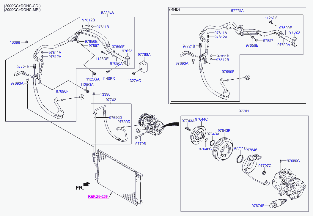 Hyundai 977012Y550 - Kompressori, ilmastointilaite inparts.fi