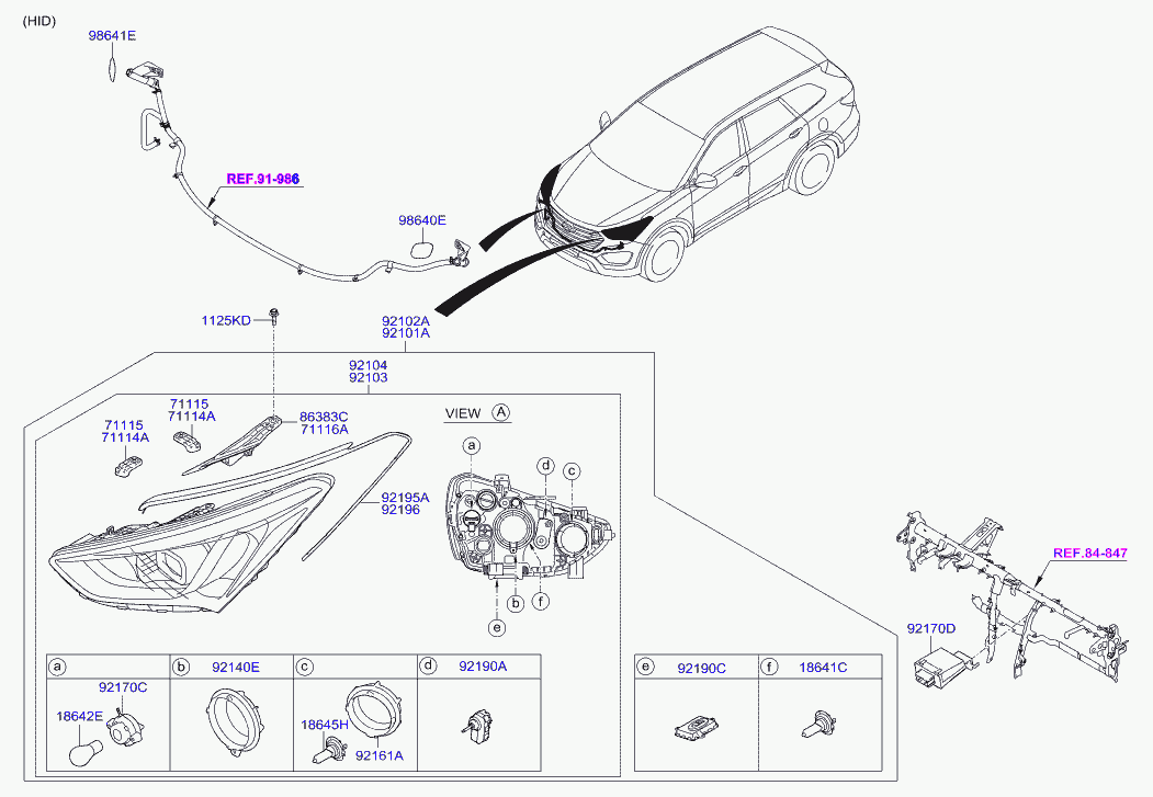 Hyundai 921613R010 - Polttimo, huomiovalo inparts.fi