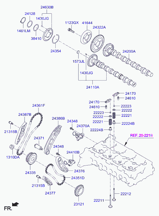 KIA 24376-2F000 - Jakoketjusarja inparts.fi