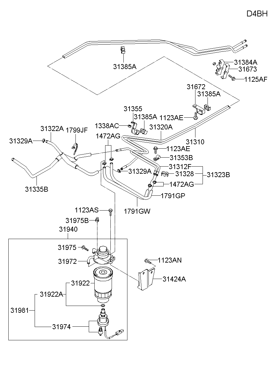 KIA 31981-43000 - Polttoainesuodatin inparts.fi