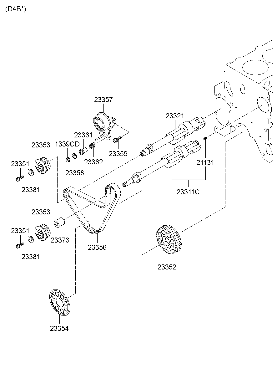 Hyundai 23357-42030 - Kiristysrulla, hammashihnat inparts.fi