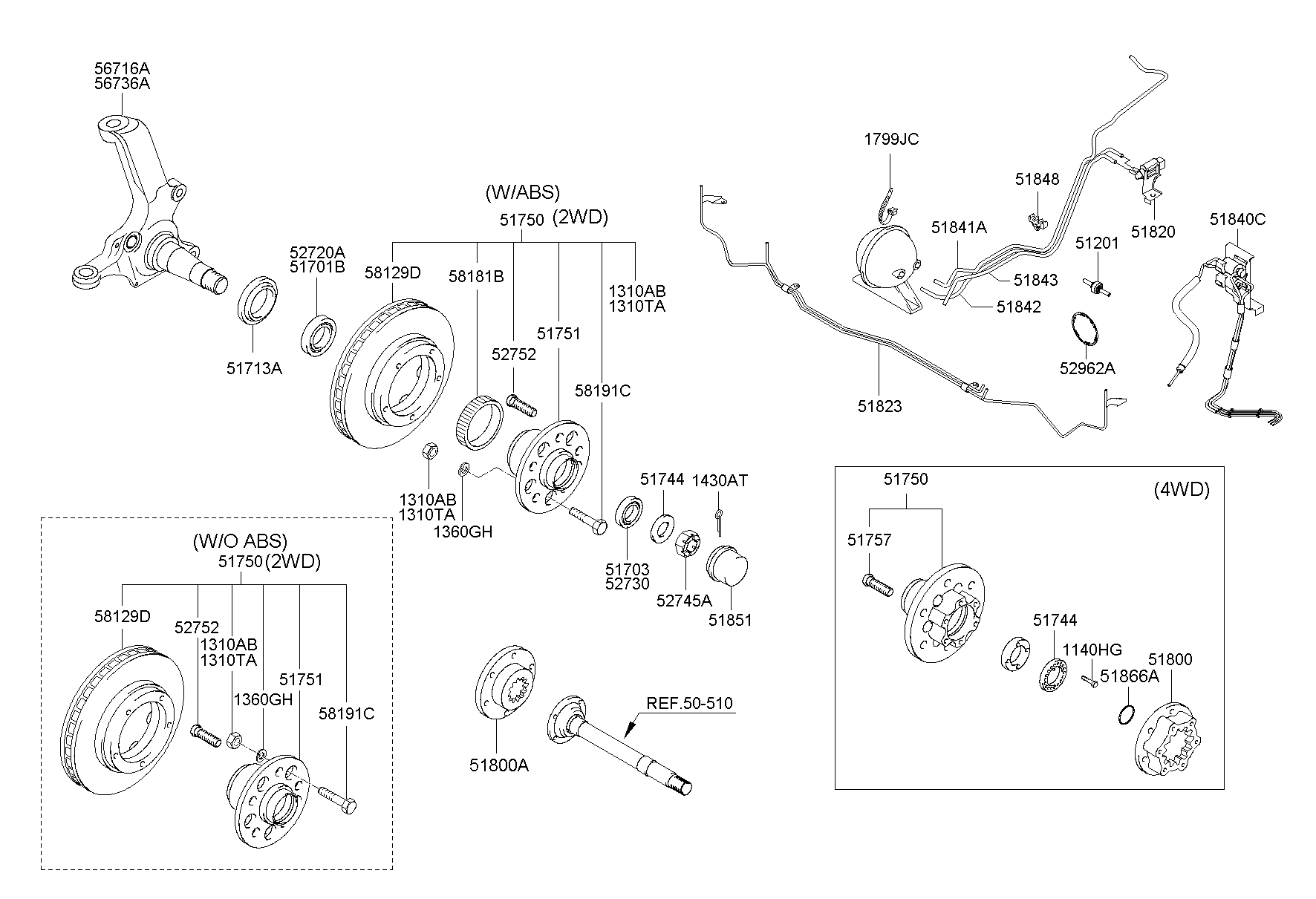 KIA 5270144120 - Pyöränlaakerisarja inparts.fi