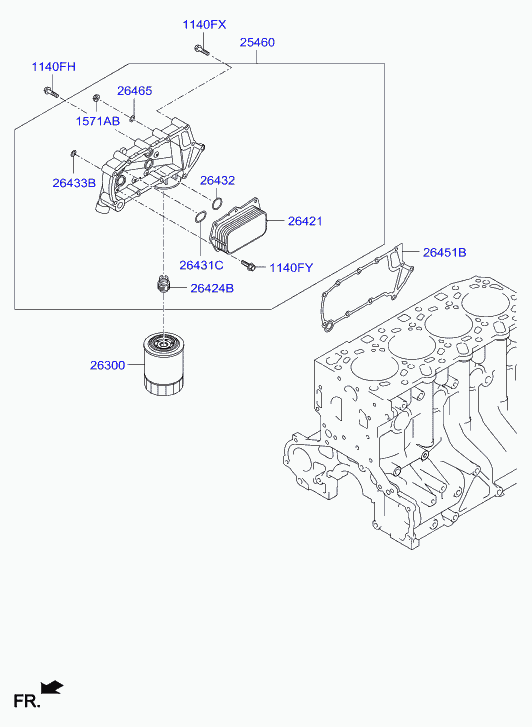 Hyundai 26330-4A000 - Öljynsuodatin inparts.fi