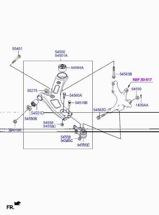 Hyundai 54584-B2000 - Tukivarren hela inparts.fi