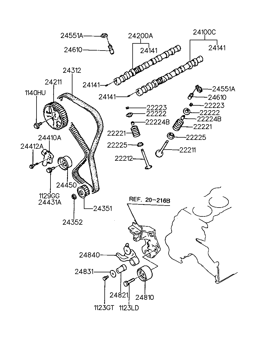 KIA 24450 33020 - Kiristysrulla, hammashihnat inparts.fi