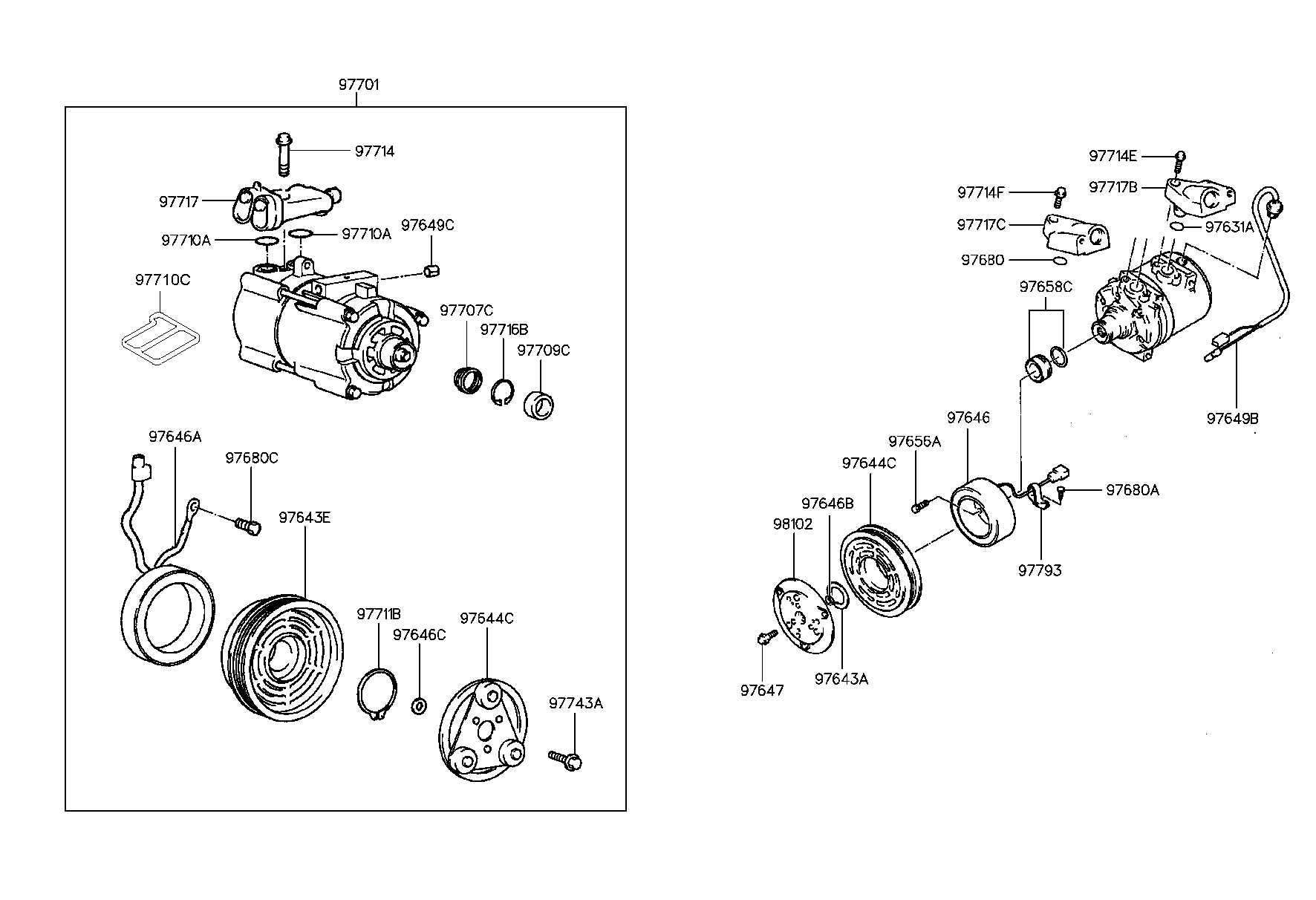 Hyundai 97701-34001 - Kompressori, ilmastointilaite inparts.fi