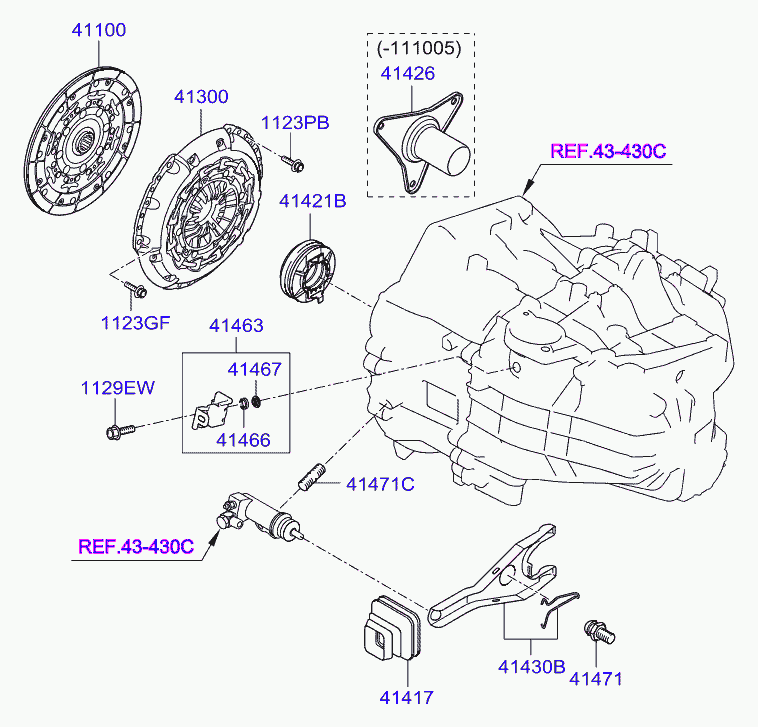 Hyundai 41100-3D000 - Kytkinlevy inparts.fi