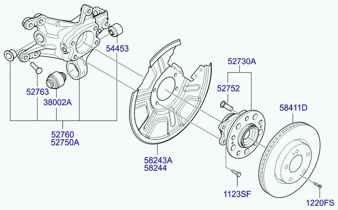 Hyundai 55130-4D000 - Tukivarren hela inparts.fi