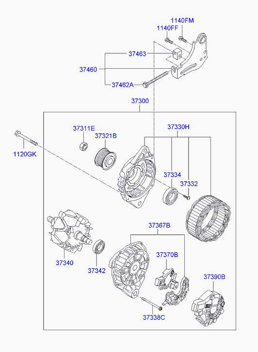 Hyundai 37300 2B600 - Laturi inparts.fi