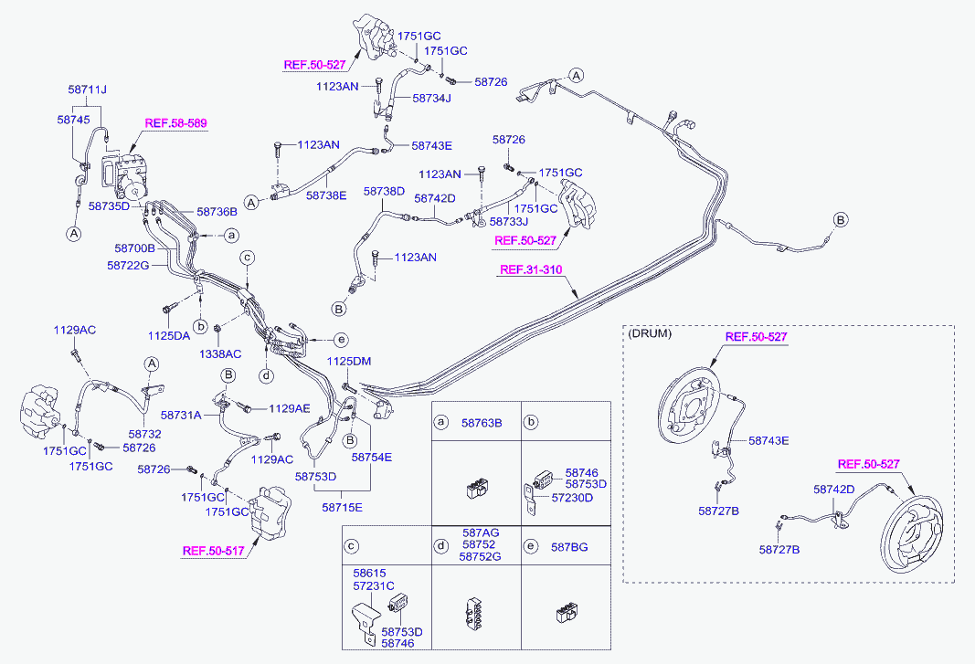 Hyundai 58737-1J300 - Jarruletku inparts.fi