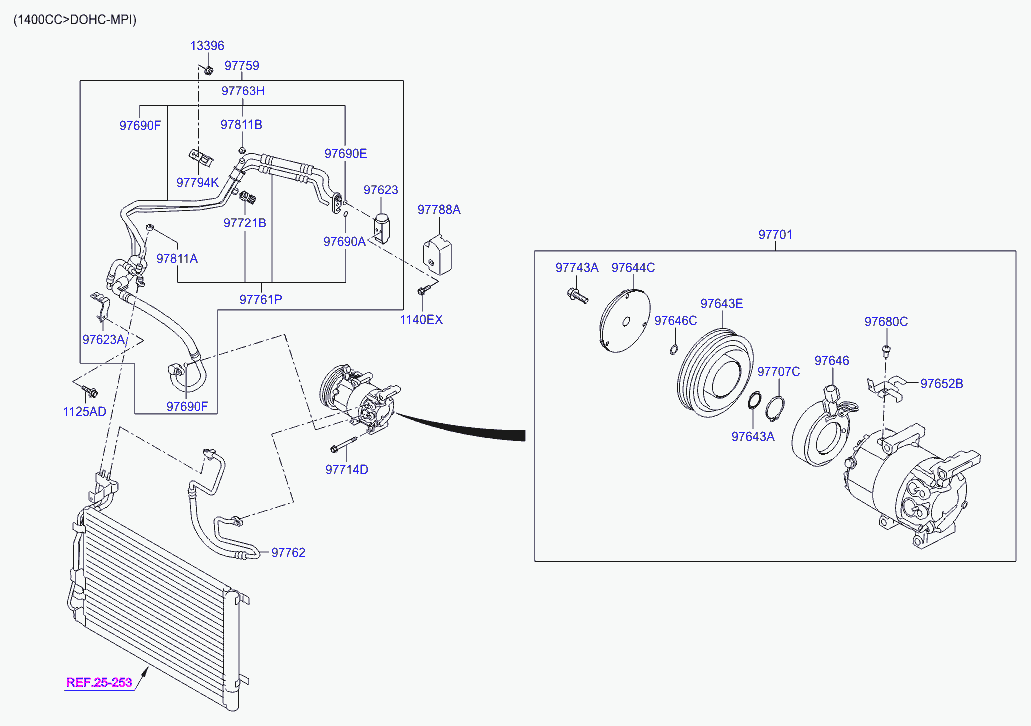 KIA 97701-2K201 - Kompressori, ilmastointilaite inparts.fi