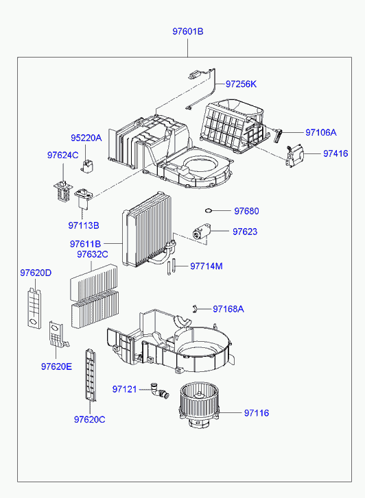 KIA 97111-38000 - Vastus, sisäilmantuuletin inparts.fi