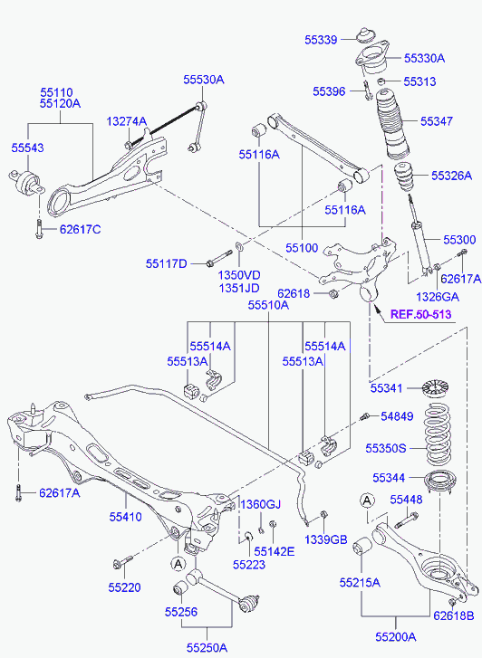 Hyundai 55311-2R600 - Iskunvaimennin inparts.fi