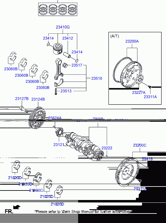 Hyundai 232312A000 - Ruuvi, hammaskehänpidike-vauhtipyörä inparts.fi