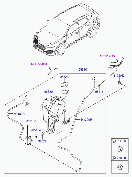 Hyundai 985102J500 - Pesunestepumppu, lasinpesu inparts.fi