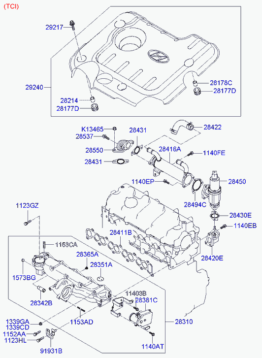 Hyundai 28411-27400 - Tiiviste, imusarja inparts.fi