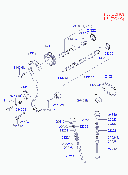 KIA 24312 22611 - Hammashihnat inparts.fi