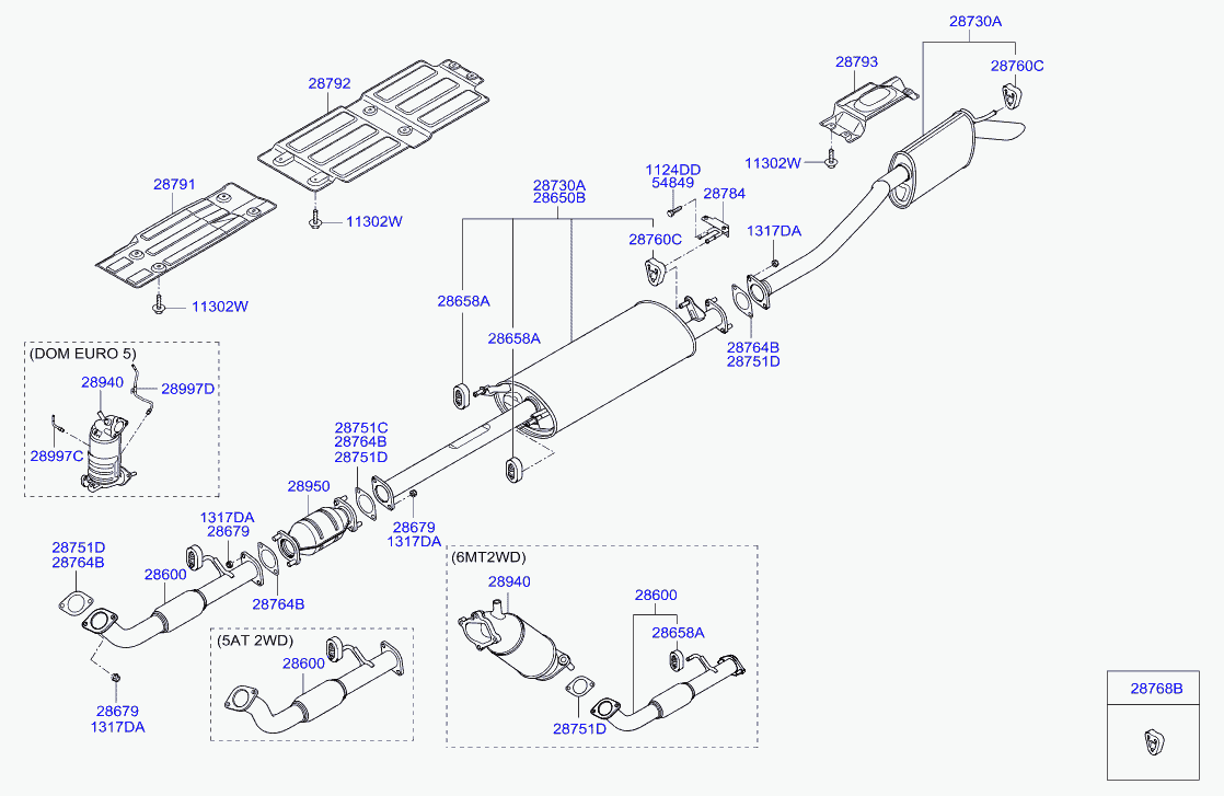 KIA 28764-34250 - Tiiviste, pakoputki inparts.fi