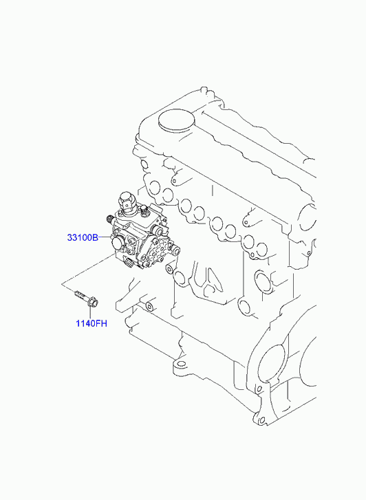 Hyundai 33100 2A410 - Ruiskutuspumppu inparts.fi