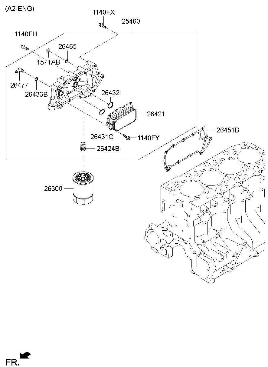 Hyundai 26310-4A010 - Öljynsuodatin inparts.fi