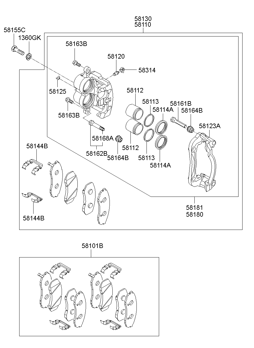 KIA 58101-4HA01 - Jarrupala, levyjarru inparts.fi