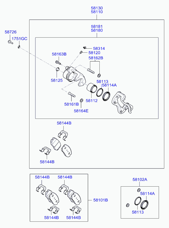 Hyundai 58101-1HA10 - Jarrupala, levyjarru inparts.fi