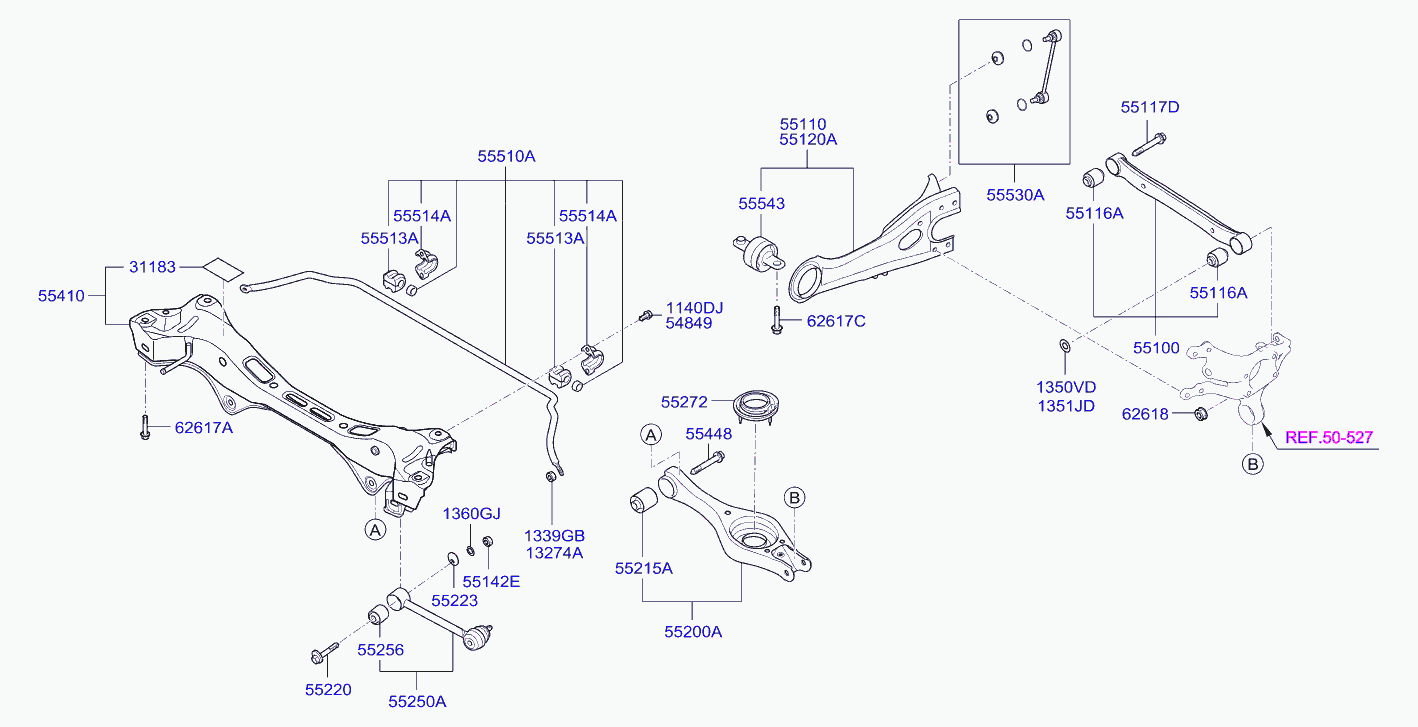 KIA 55220-2H000 - Kallistumansäätöruuvi inparts.fi