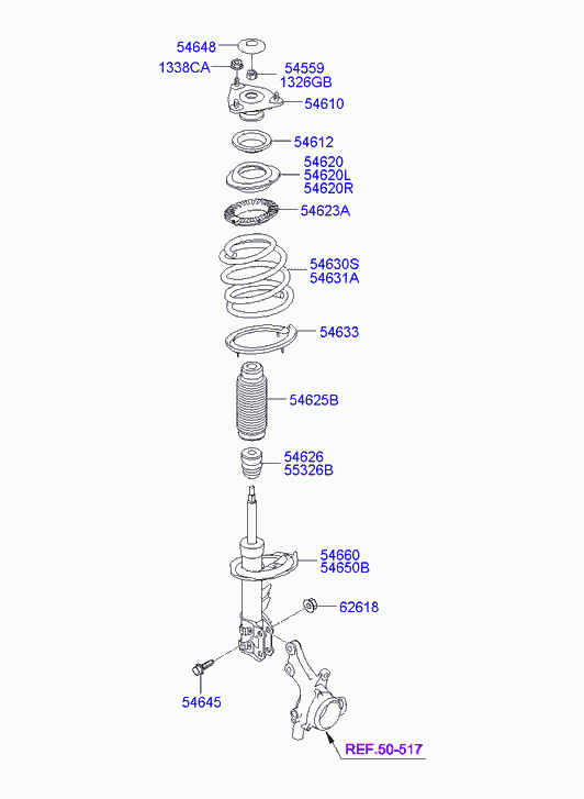 Hyundai 54661-2L200 - Iskunvaimennin inparts.fi