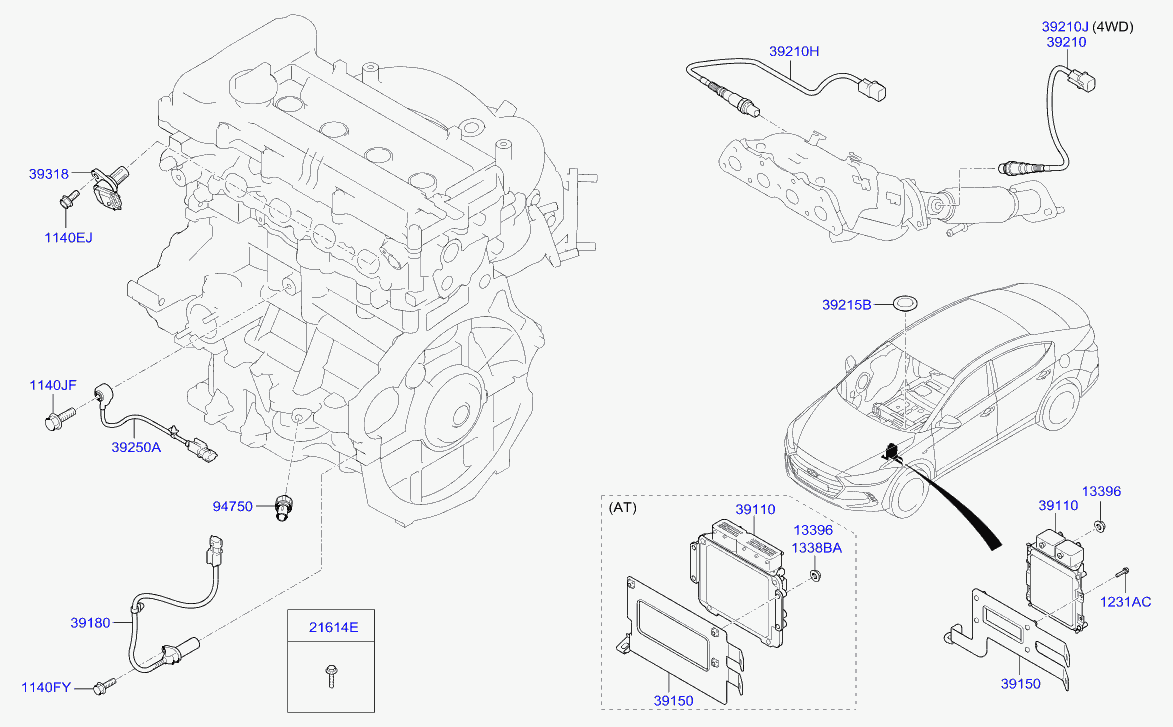 KIA 39210 2B325 - Lambdatunnistin inparts.fi