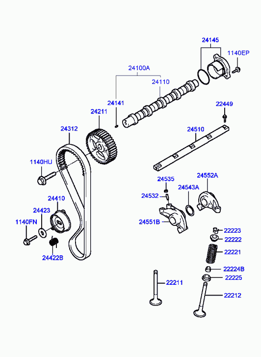 Hyundai 24410-02510 - Kiristysrulla, hammashihnat inparts.fi