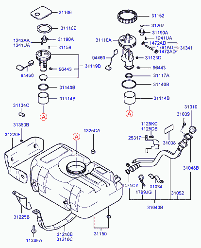 KIA 31119-02000 - Polttoainepumppu inparts.fi