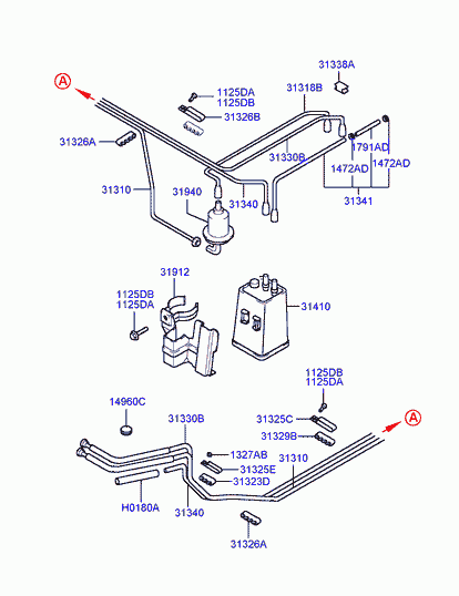 Hyundai 31911-02100 - Polttoainesuodatin inparts.fi