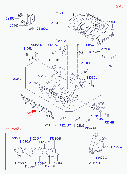 Hyundai 2843132800 - Tiiviste, EGR-venttiili inparts.fi