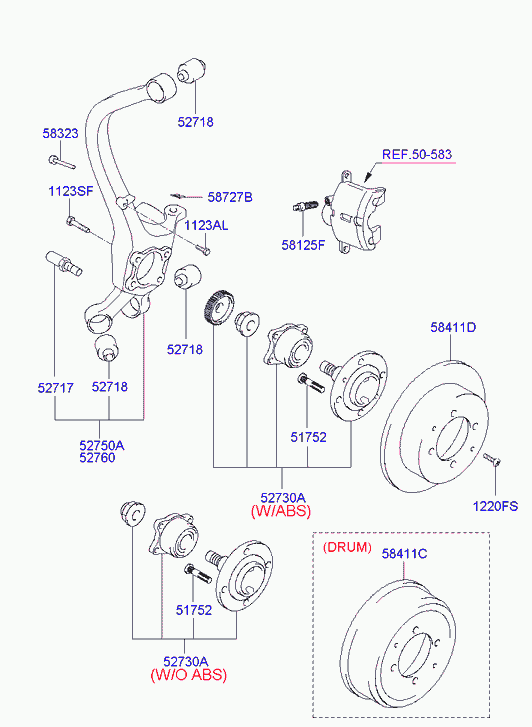 Hyundai 5273038002 - Pyöränlaakerisarja inparts.fi