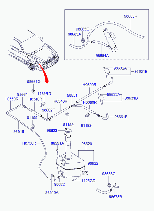 Hyundai 98510-3B000 - Pesunestepumppu, lasinpesu inparts.fi