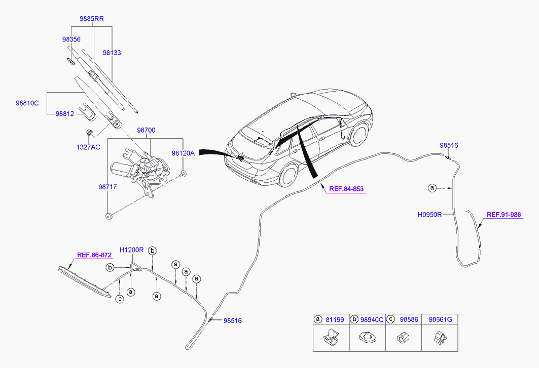 Hyundai 98361-1G000 - Pyyhkijänsulka inparts.fi