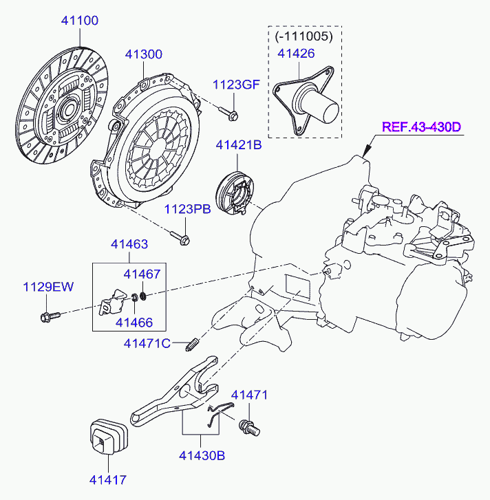 Hyundai 41300-3D400 - Kytkinpaketti inparts.fi