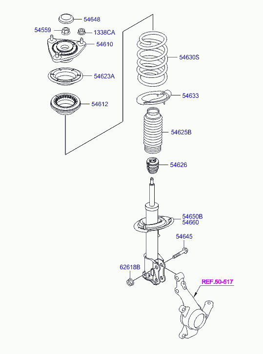 Hyundai 54661A6100 - Iskunvaimennin inparts.fi