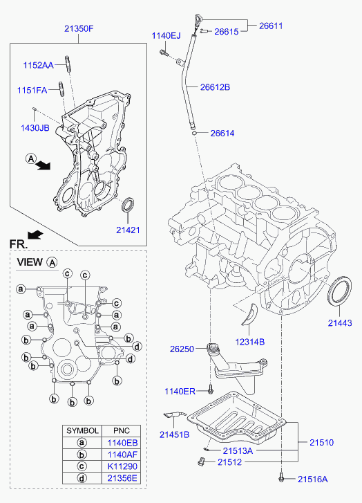 KIA 21443-03010 - Akselitiiviste, kampiakseli inparts.fi