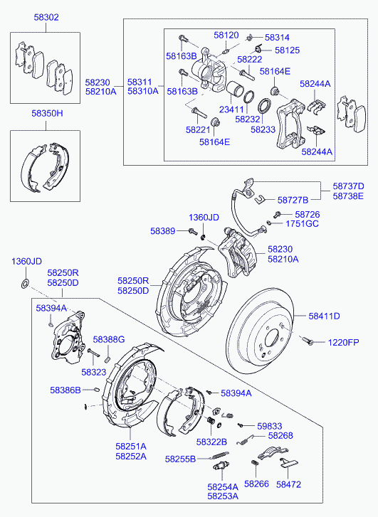 Hyundai 584113J500 - Jarrulevy inparts.fi