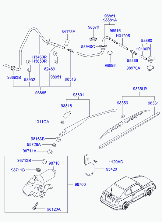 Hyundai 9836022020 - Pyyhkijänsulka inparts.fi