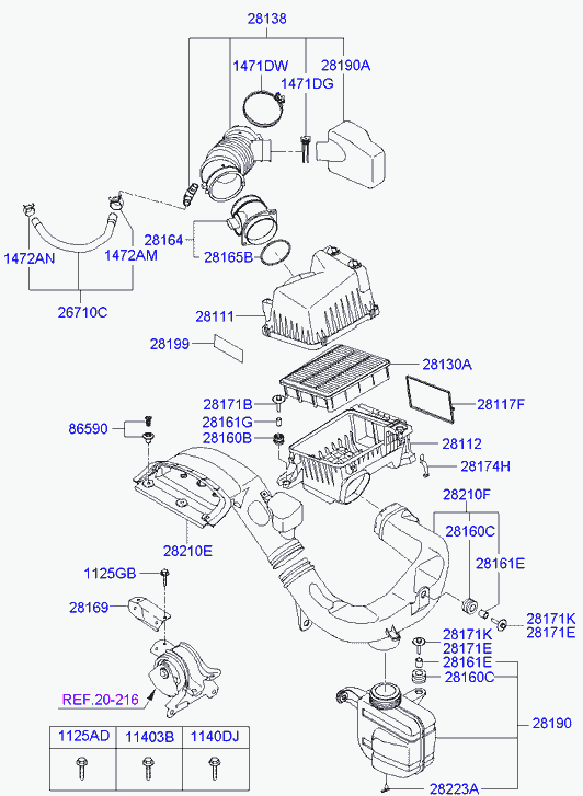 KIA 1472020006B - Clamp - (hose) inparts.fi