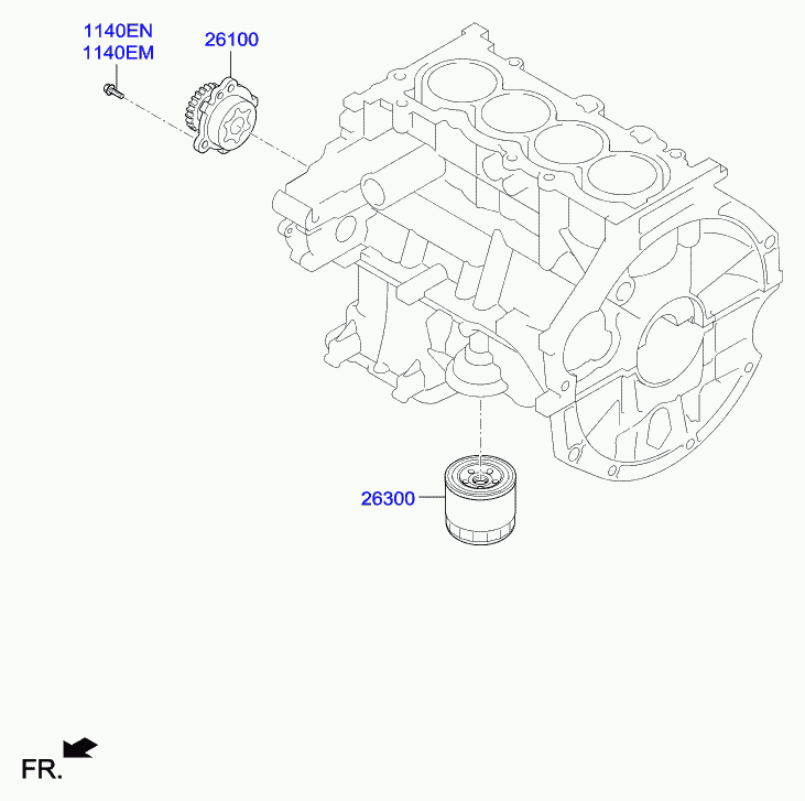 Chrysler 26300-02503 - Öljynsuodatin inparts.fi