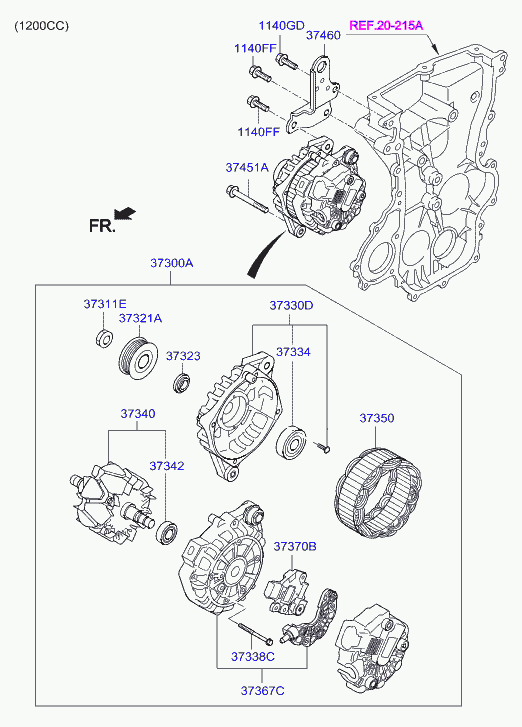 KIA 3730003805 - Laturi inparts.fi