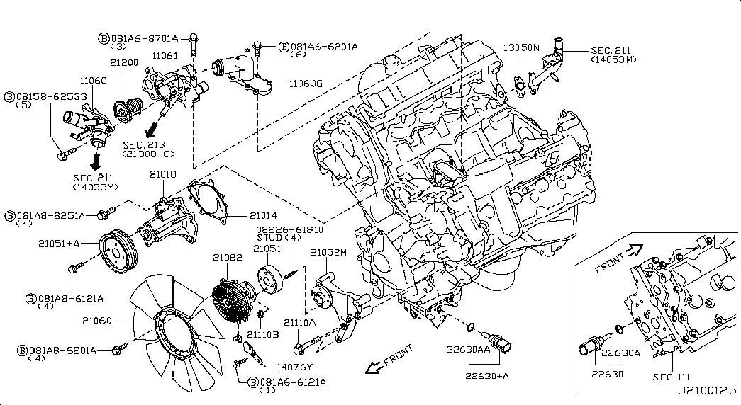 NISSAN 21200-1LA0A - Termostaatti, jäähdytysneste inparts.fi