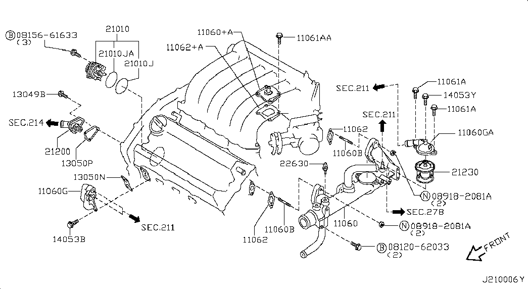 NISSAN 13050-31U05 - Tiiviste, jäähdytysneste putki inparts.fi