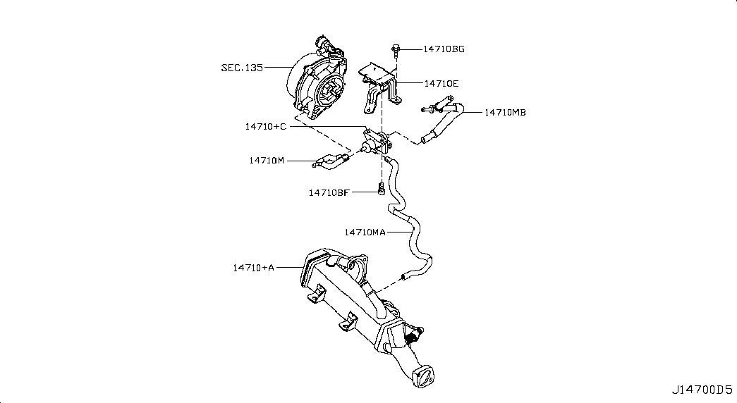 NISSAN 1495600Q0L - Venttiili, pakokaasun kierrätys inparts.fi