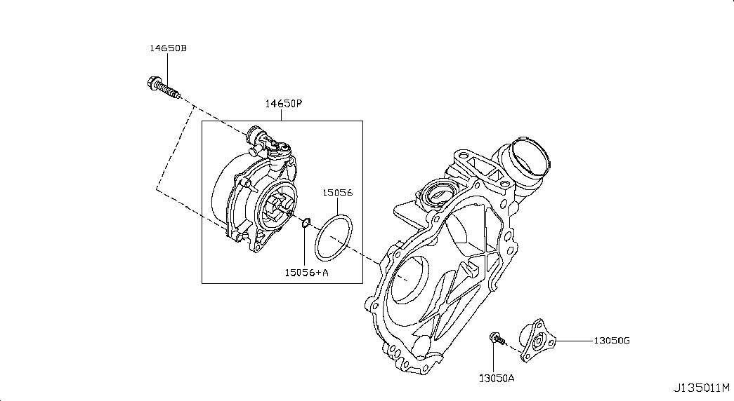 NISSAN 14650-00Q1H - Alipainepumppu, jarrujärjestelmä inparts.fi